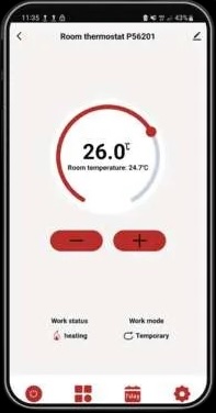 Mobilní aplikace pro ovládání termostatu EMOS